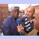 Meisterfeier 2002: Julio und Deme.