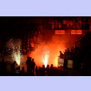 Abschied von Max: Feuerwerk beim Einlaufen.