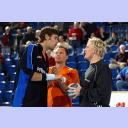 Jeppesen, Christiansen und Jacobsen im Gespr�ch.