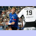 Pfullingen Kapit�n Holger Breitenbacher am Ball, rechts Martin Boquist.