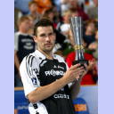 Stefan L�vgren with the cup.