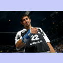 THW-Neuzugang Nikola Karabatic war bei seinem ersten Auftritt in der Ostseehalle noch durch eine Schiene am rechten Wurfarm gehandicapt.