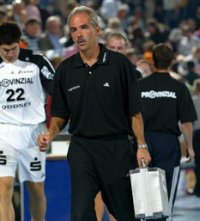 Nikola Karabatic mu�te fr�h verletzt ausscheiden.