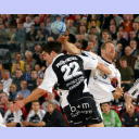 Kasper Nielsen gegen Nikola Karabatic.