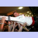 Vid Kavticnik feierte in seinen Geburtstag hinein.