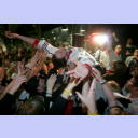 Vid Kavticnik feierte in seinen Geburtstag hinein.