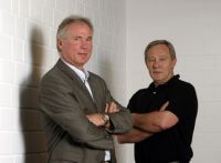 Uwe Schwenker und Noka Serdarusic  freuen sich auf das das "Endspiel" gegen Leon.