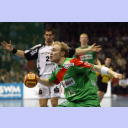 Yves Grafenhorst, im Hintergrund Nikola Karabatic.