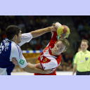 WM 2007: FRA-ISL: Karabatic gegen Gudjonsson.