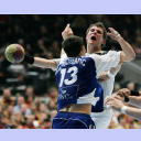 WM 2007: GER-FRA: Karabatic gegen Kraus.