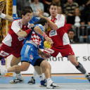 WM 2007: CRO - CZE: Filip Jicha in der Deckung.