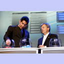 EHF-Gala 2007: Die Auslosung der CL-Gruppen - links Nikola Karabatic, rechts EHF-Generalsekret�r Michael Wiederer.