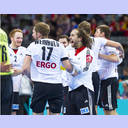 WM 2013: GER-MKD: Freude nach dem Erreichen des Viertelfinals.