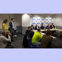 Pressekonferenz zur Verpflichtung von Rasmus Lauge.